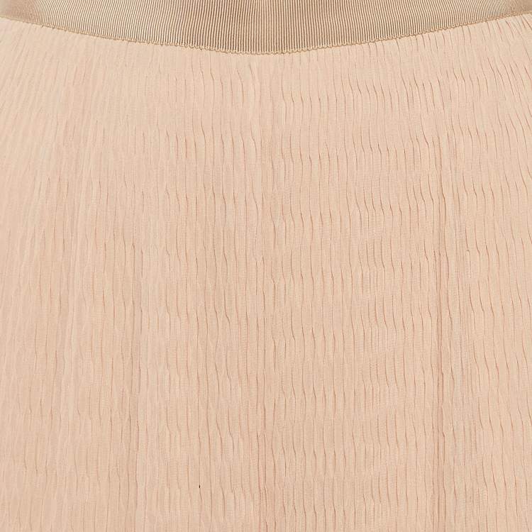 Pre Owned Max Mara Pink Crinkle Chiffon Wide-Leg Judit Trousers M