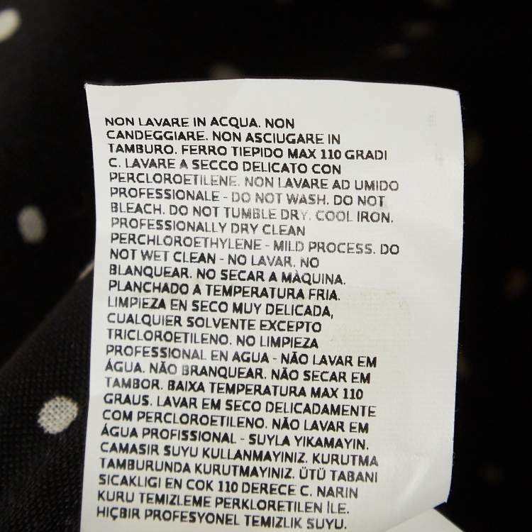 Pre Owned Max Mara Black Polka Dots Print Ramie Pittore Blazer M