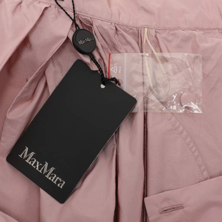 Pre Owned Max Mara Pink Silk Blend Maxi Skirt M