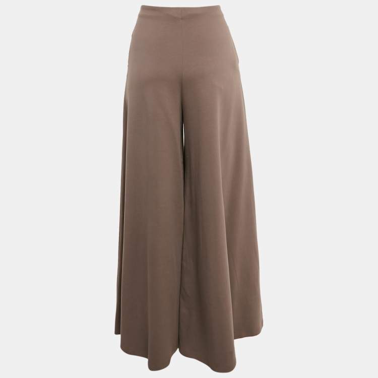 Pre Owned Max Mara Mauve Jersey Wide Leg Esperia Trousers M