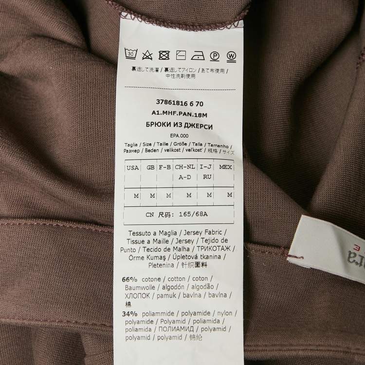Pre Owned Max Mara Mauve Jersey Wide Leg Esperia Trousers M