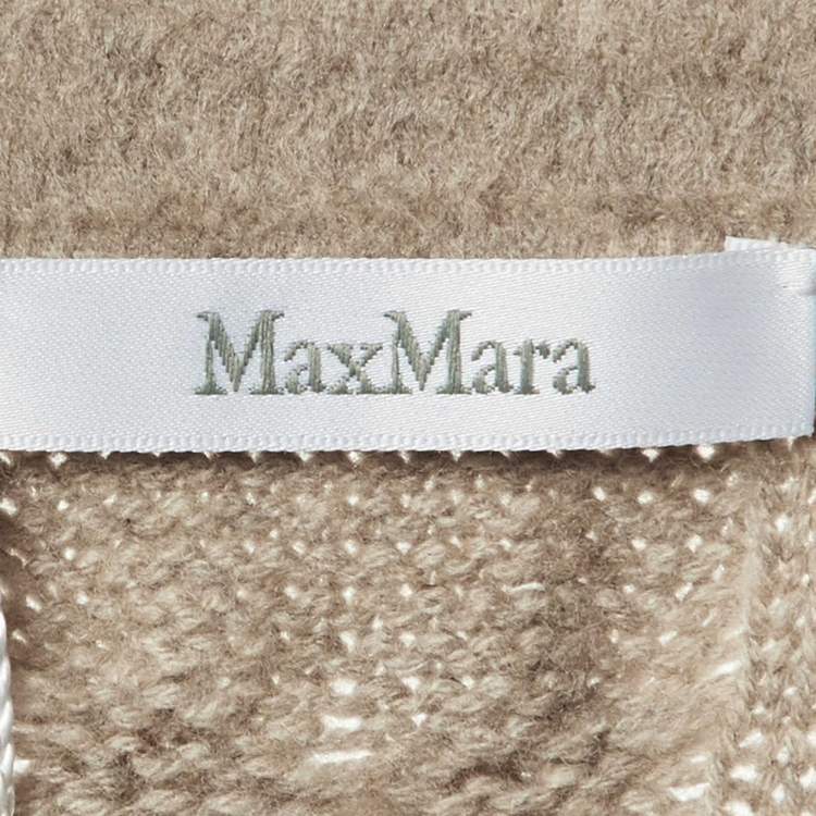 Pre Owned Max Mara Beige Wool & Cashmere Cesy Belted Coat XS