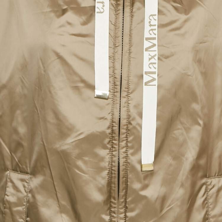 مملوكة مسبقًا Max Mara The Cube Brown Syntetic Padded Hoodie XS