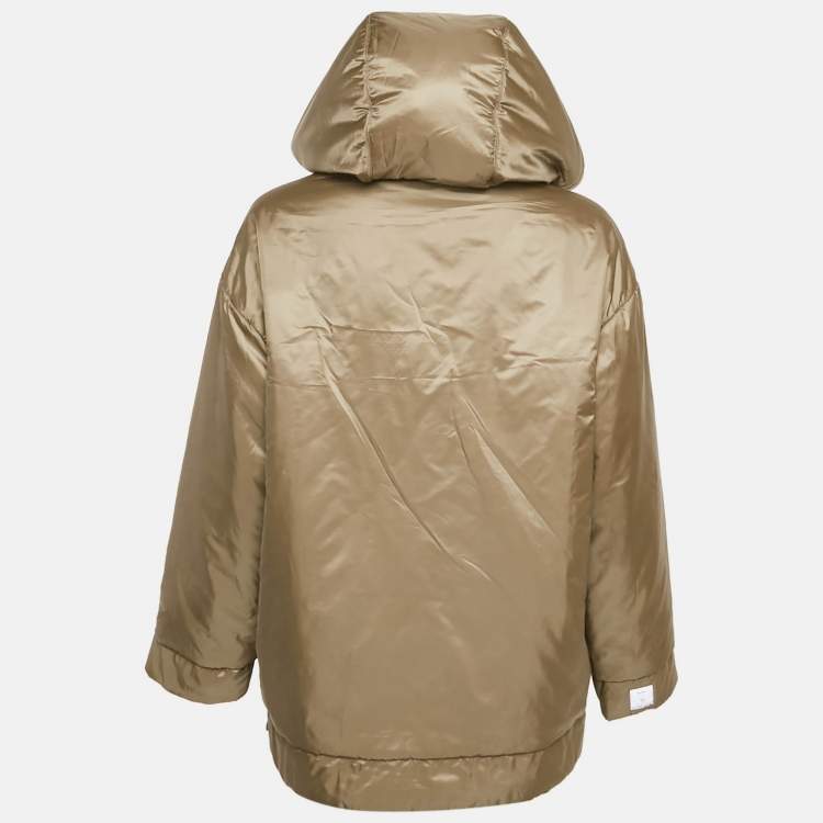 مملوكة مسبقًا Max Mara The Cube Brown Syntetic Padded Hoodie XS