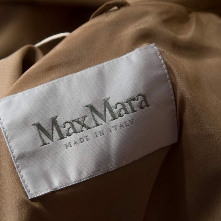 Pre Owned Max Mara Beige Cotton Half Sleeve Mayaka Jacket L 