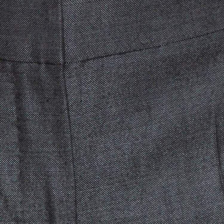 Pre Owned Max Mara Black Wool & Silk Tailored Pants M