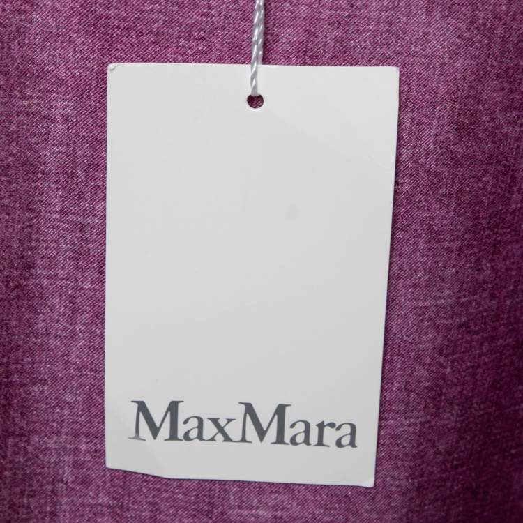 Pre Owned Max Mara Purple Silk Oversized Tunic Blouse S