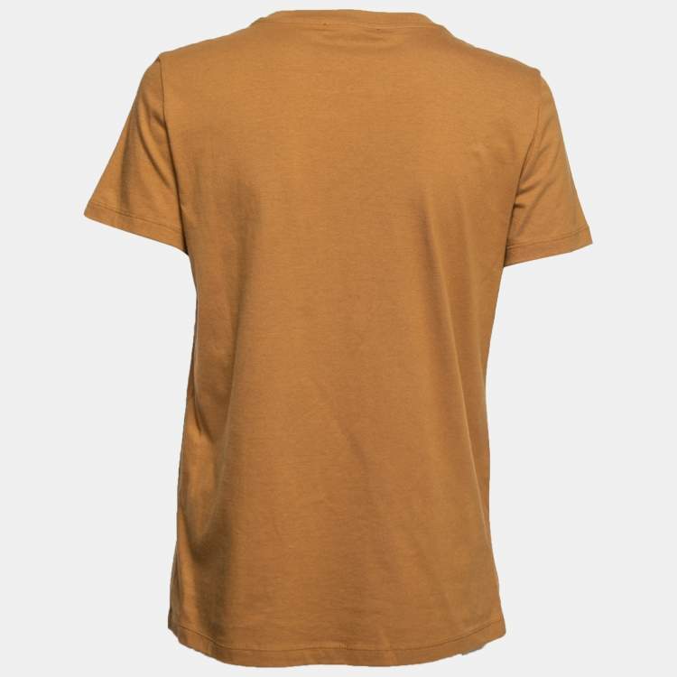 مملوكة مسبقًا Max Mara Brown Cotton Pocket Detail Short Sleeve T-Shirt M