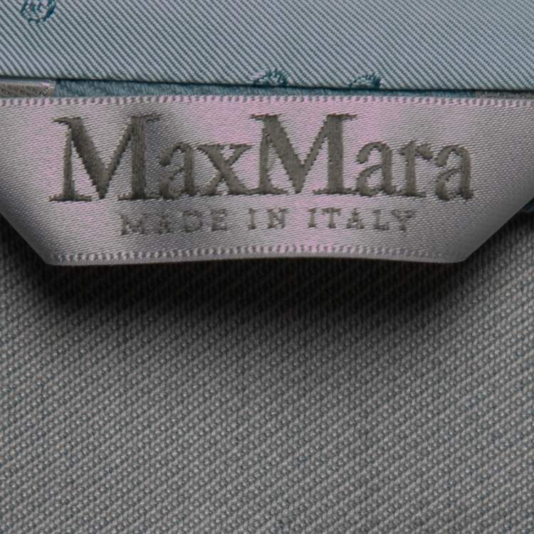 مملوكة مسبقًا Max Mara Blue Linen & Silk Ottuso Double Breasted Blazer L