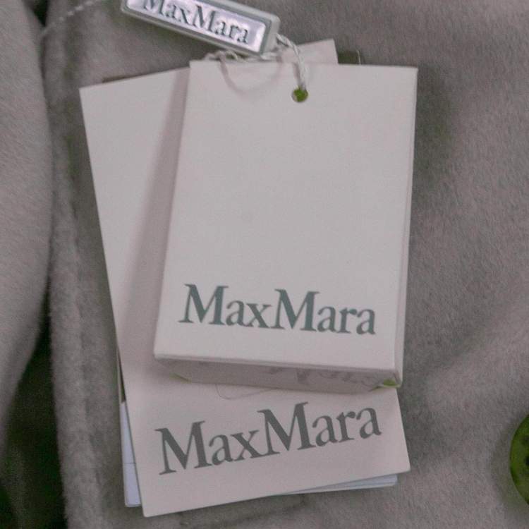 Pre Owned Max Mara Off White Wool & Cashmere Madame Icon Coat S