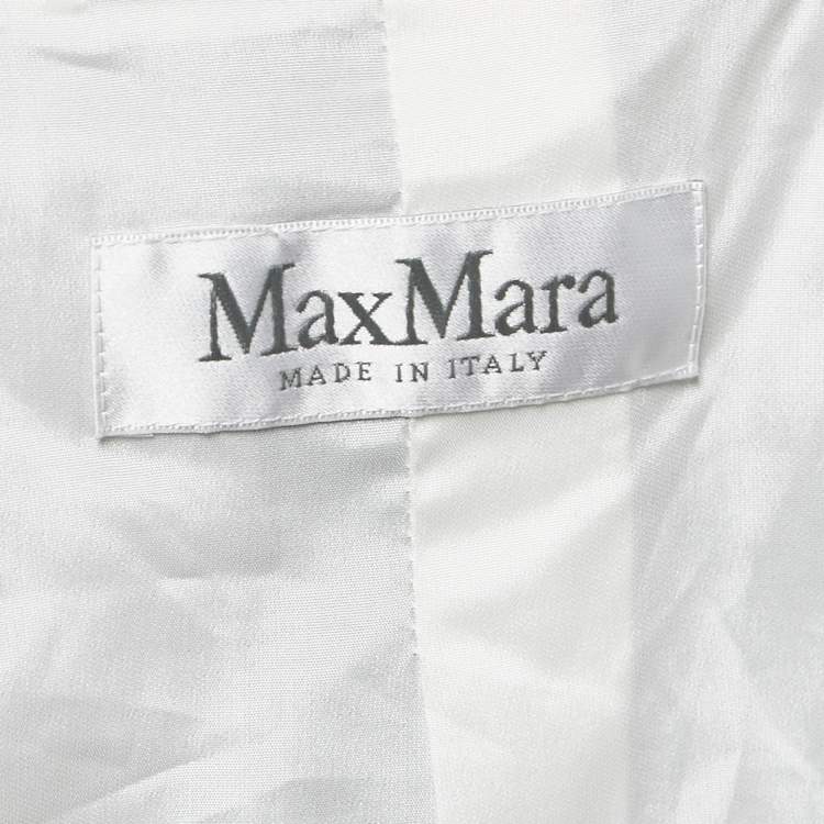Pre Owned Max Mara Black/White Checked Patterned Cotton Blazer XS