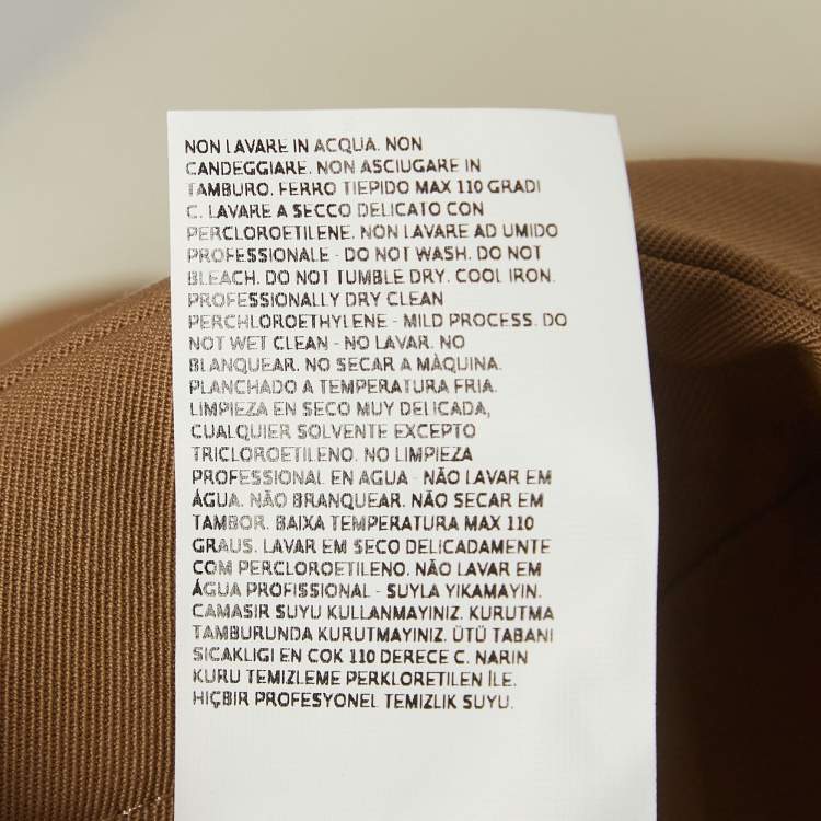 Pre Owned Max Mara Brown Double Breasted Trench Coat L
