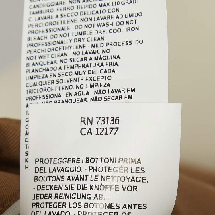 Pre Owned Max Mara Brown Double Breasted Trench Coat L