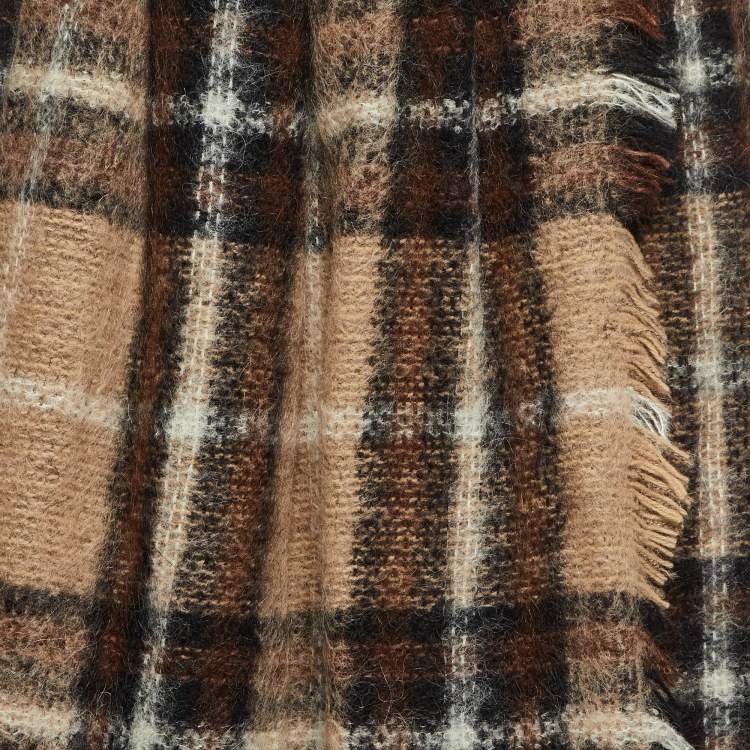 Pre Owned Max Mara Sfilata Brown Plaid Maxi Skirt M