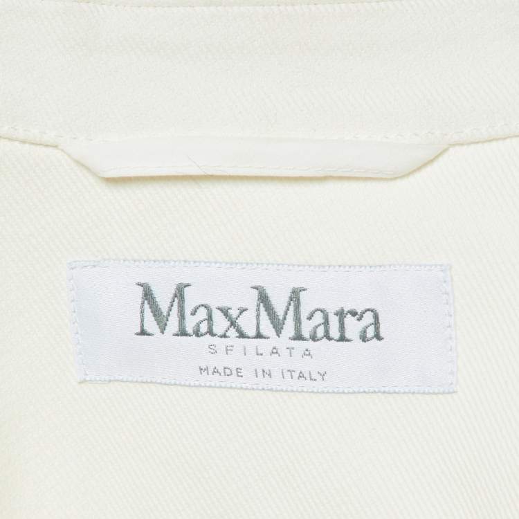 مملوكة مسبقًا Max Mara Sfilata Off-White Cotton Shirt Jacket S
