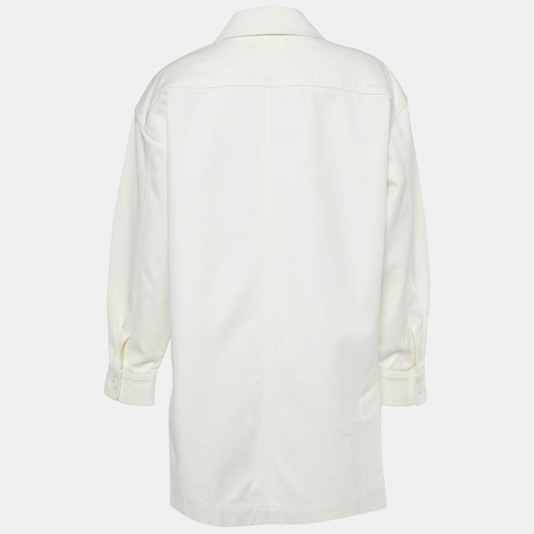 Max Mara Sfilata Off-White Cotton Shirt Jacket S Max Mara