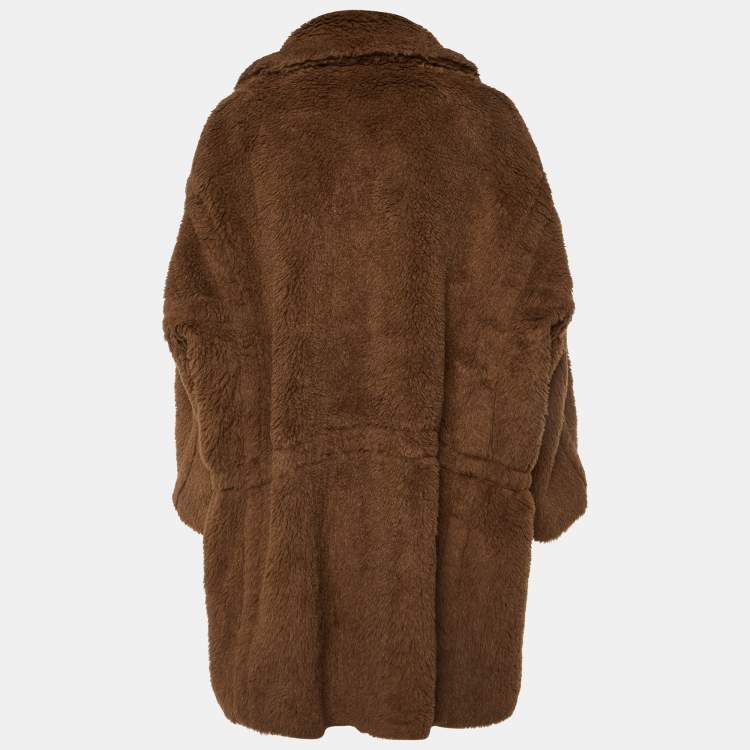 Pre Owned Max Mara Sfilata Brown Alpaca & Wool Fur Short Coat L