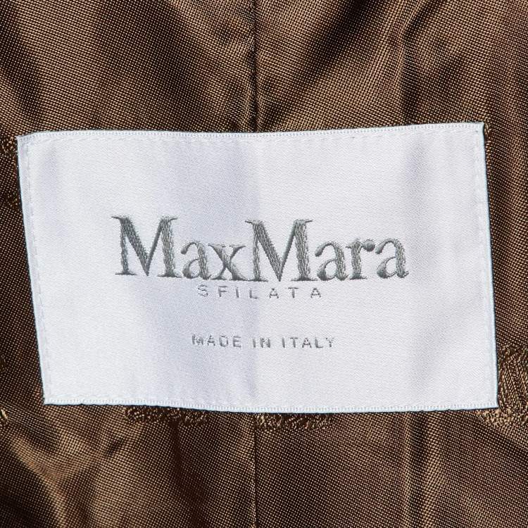 Pre Owned Max Mara Sfilata Brown Alpaca & Wool Fur Short Coat L
