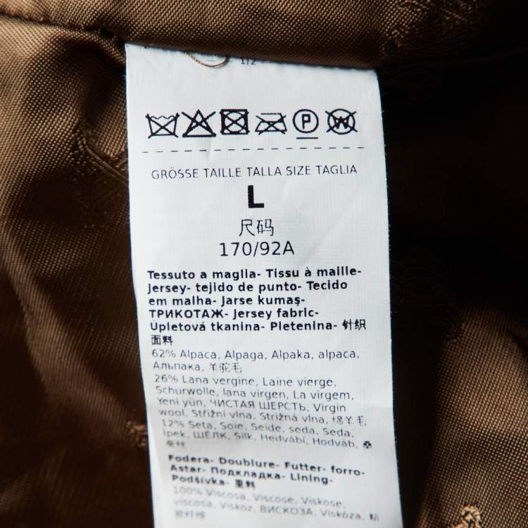 Pre Owned Max Mara Sfilata Brown Alpaca & Wool Fur Short Coat L