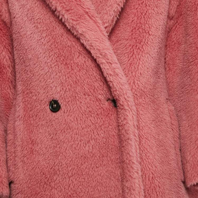 Pre Owned Max Mara Sfilata Pink Shearling Teddy Coat S