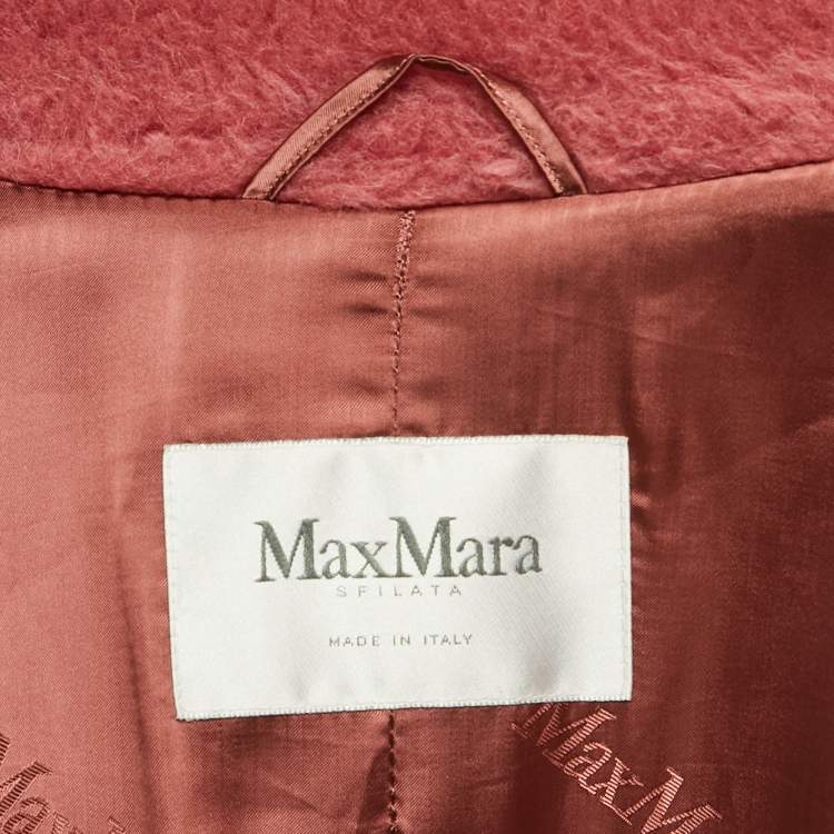 Pre Owned Max Mara Sfilata Pink Shearling Teddy Coat S