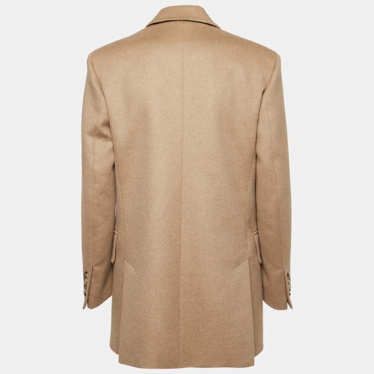 مملوكة مسبقًا Max Mara Sfilata Beige Camel Felt Double Breasted Blazer M