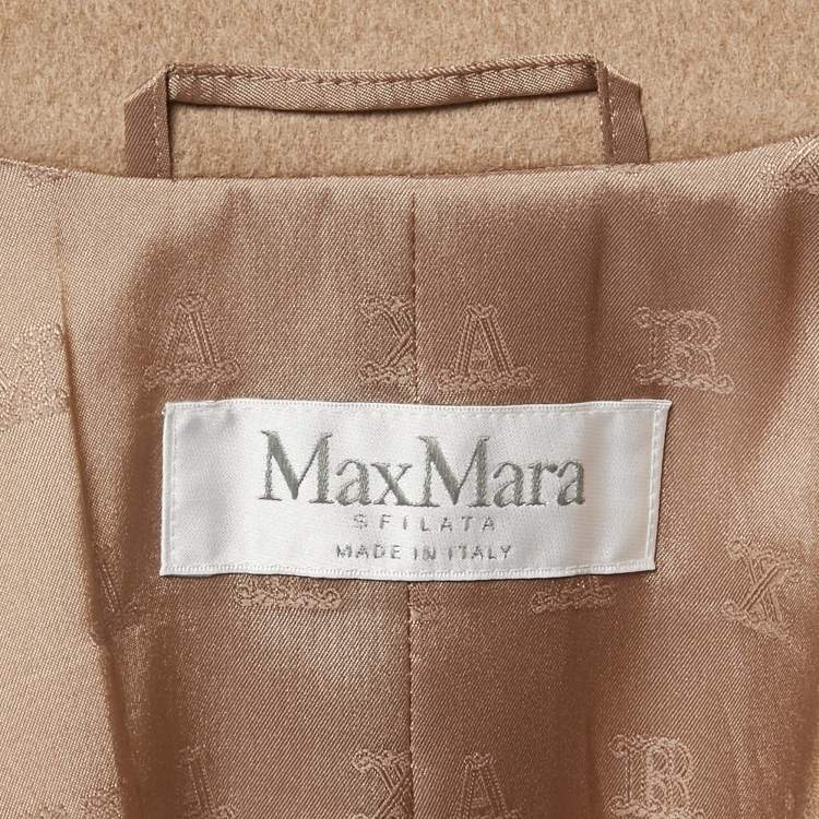 مملوكة مسبقًا Max Mara Sfilata Beige Camel Felt Double Breasted Blazer M