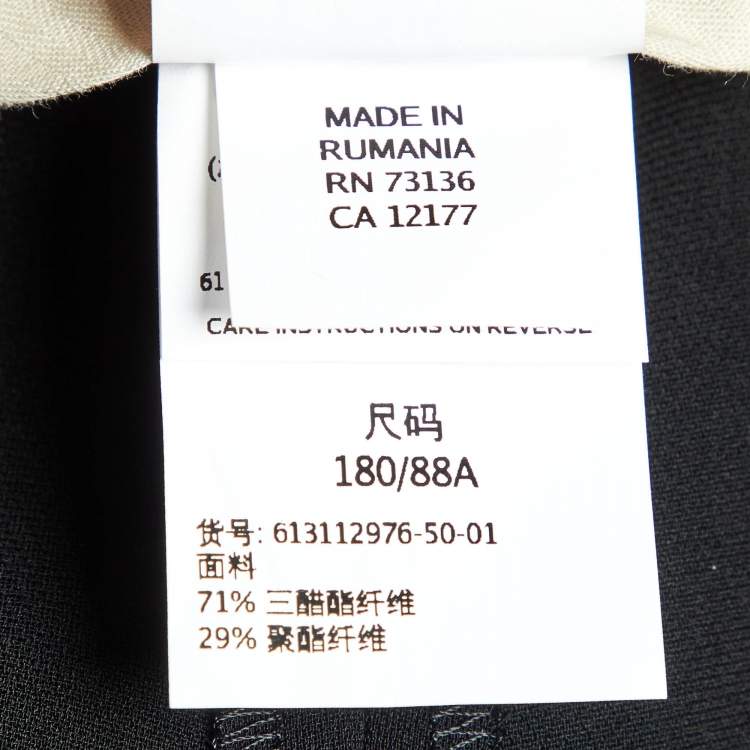 Pre Owned Max Mara Studio Black Crepe Salato Tailored Trousers XL