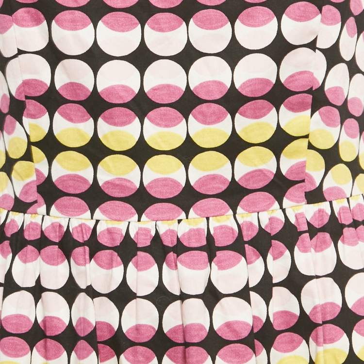 مملوكة مسبقًا Max Mara Studio Pink Printed Cotton Short Dress M