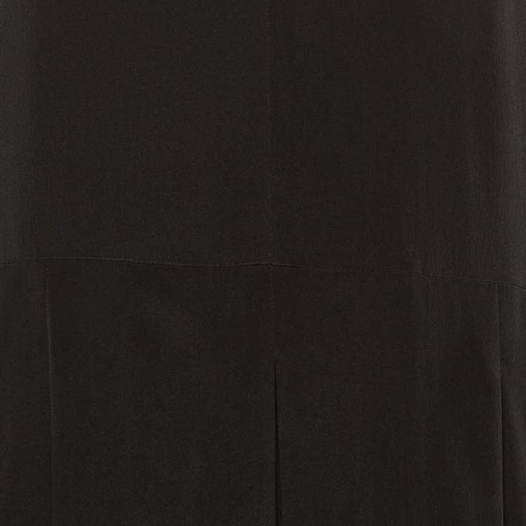 Pre Owned Max Mara Studio Black Silk Balzac Maxi Dress M