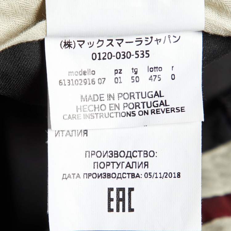 Pre Owned Max Mara Studio Black Cotton Tailored Trousers XL