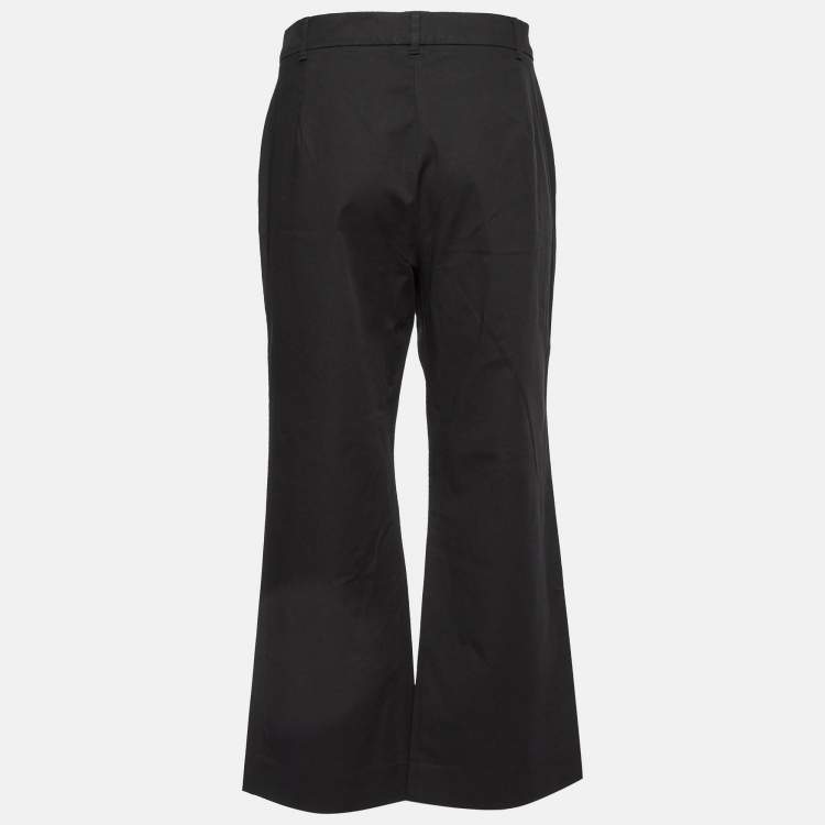 Pre Owned Max Mara Studio Black Cotton Tailored Trousers XL