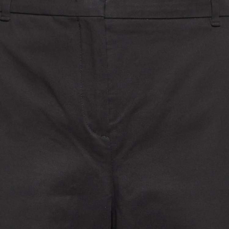 Pre Owned Max Mara Studio Black Cotton Tailored Trousers XL