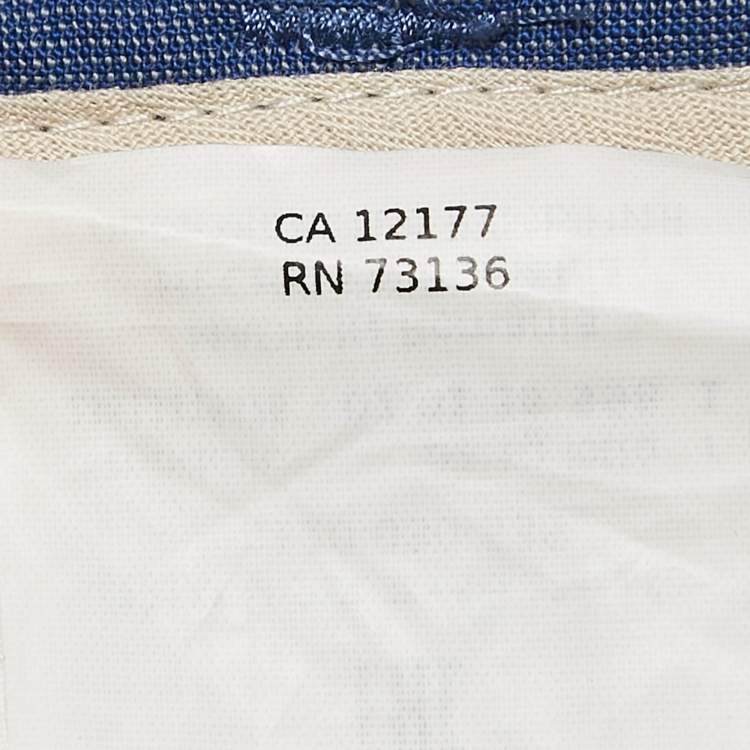 Pre Owned Max Mara Studio Blue Wool Straight Fit Trousers XS/Waist 27.5"
