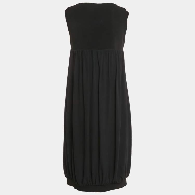 Pre Owned Max Mara Studio Navy Blue Crepe Short Dress M