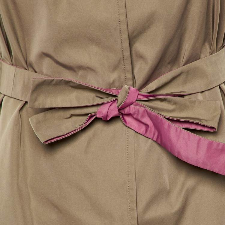Pre Owned Max Mara Studio Brown Belted Trench Coat S