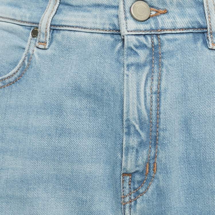 Pre Owned Max Mara Studio Blue Denim High Rise Zena Jeans M Waist 27"