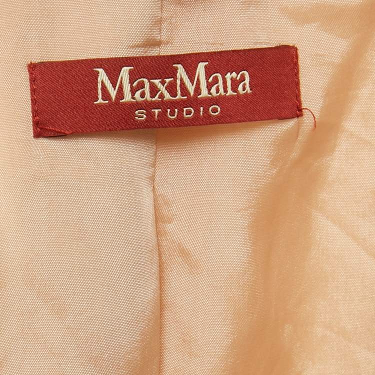 Pre Owned Max Mara Studio Pink Wool Regular Fit Blazer S