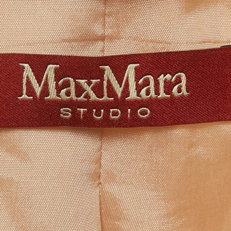 Pre Owned Max Mara Studio Pink Wool Regular Fit Blazer S