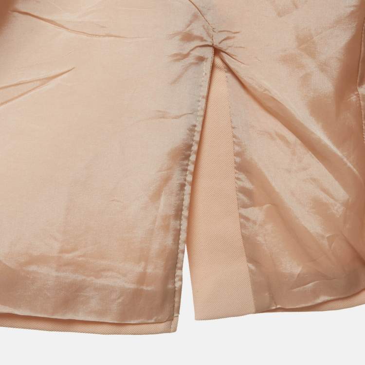 Pre Owned Max Mara Studio Pink Wool Regular Fit Blazer S