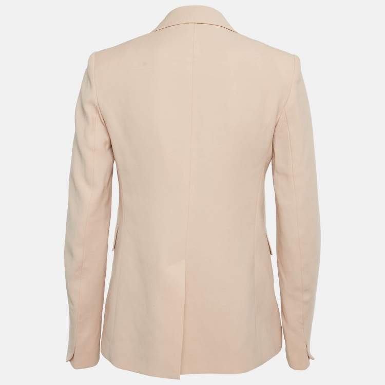 Pre Owned Max Mara Studio Pink Wool Regular Fit Blazer S