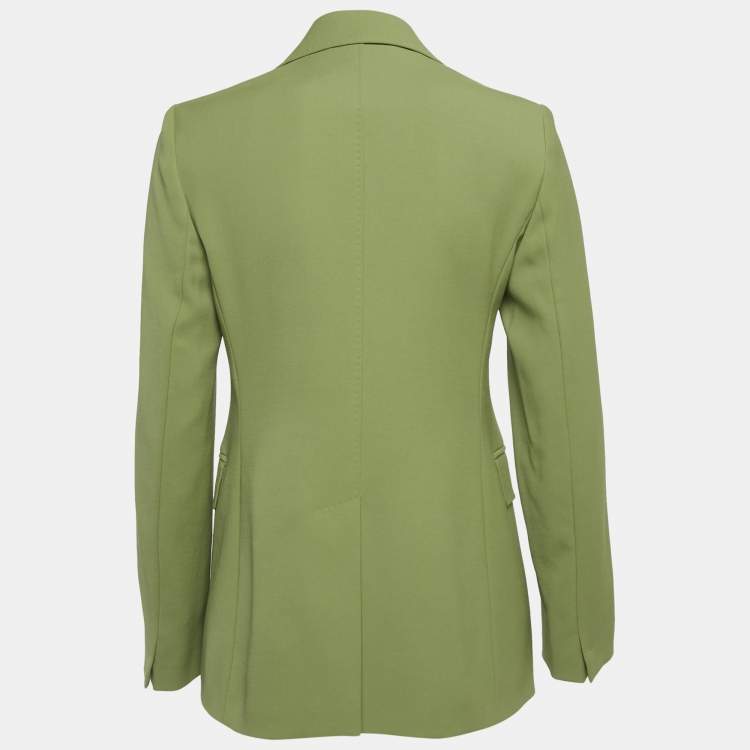 مملوكة مسبقًا Max Mara Studio Green Gabardine Blazer S