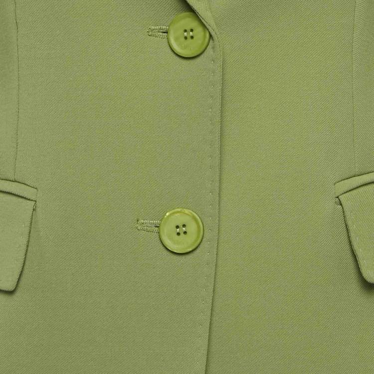 مملوكة مسبقًا Max Mara Studio Green Gabardine Blazer S