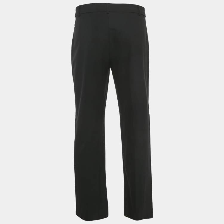 Pre Owned Max Mara Studio Black Gabardine Formal Trousers XL