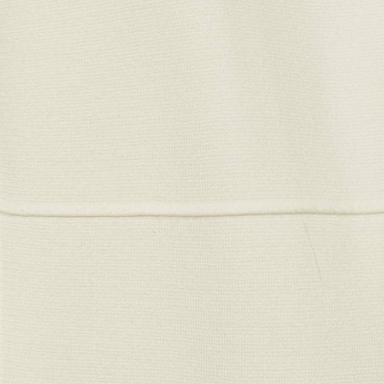 مملوكة مسبقًا Max Mara Studio White Stretch Knit Open Front Long Cardigan S