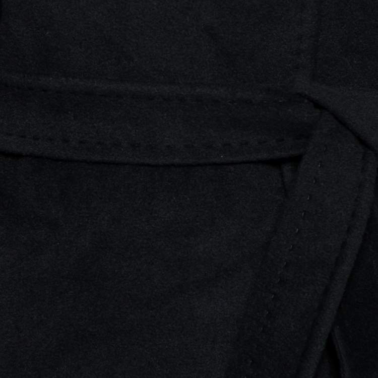 Pre Owned Max Mara Studio Black Wool Belted Didone Coat S 