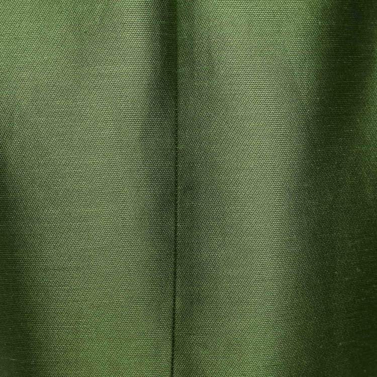 Pre Owned Max Mara Studio Green Linen Blend Cropped Blazer M