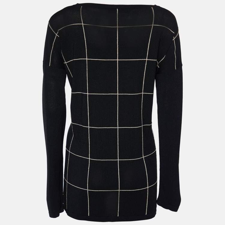 Max Mara Studio Black Knit Long Sleeve Top S Max Mara Studio | TLC