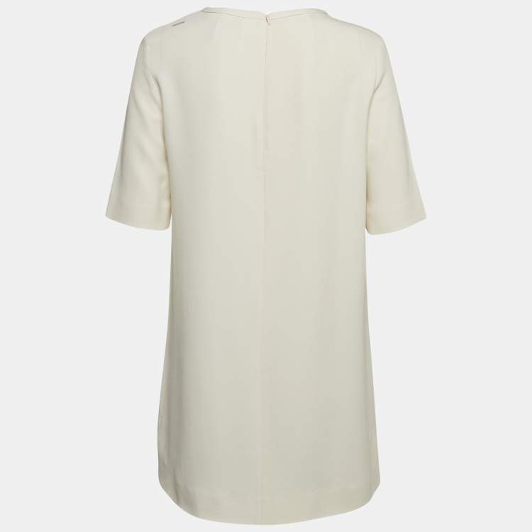 مملوكة مسبقًا Max Mara Cream Stretch Crepe Blouse L