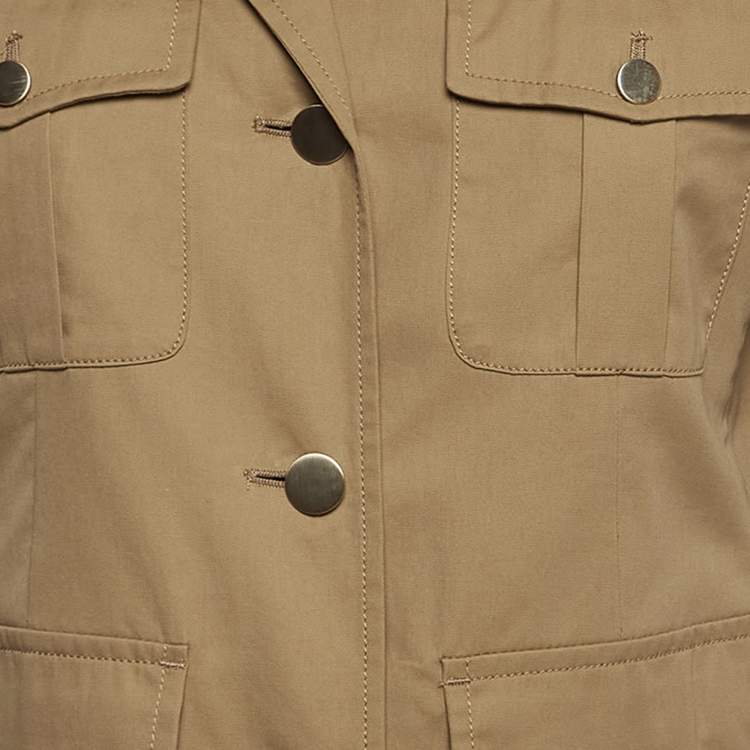 Pre Owned Max Mara Brown Cotton Jacket S